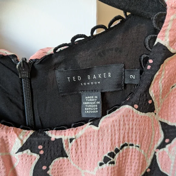 Ted Baker Astrydd Puff Sleeve Midi Dress - Picture 4 of 6